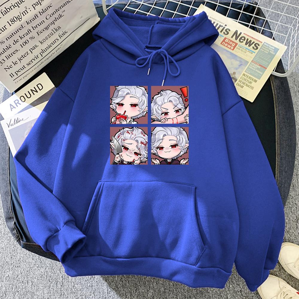 Kawaii забавная толстовка с капюшоном Astarion женская эстетичная винтажная толстовка с рисунком унисекс аниме мультфильм повседневные пуловеры кофты одежда
