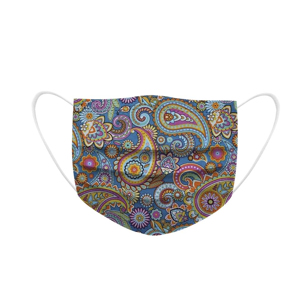 Маска для взрослых, 20 шт., одноразовая маска для лица с принтом пейсли, промышленная 3-слойная ушная петля