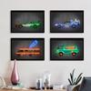 Art Neon Print Canvas Painting Car Movie Art Poster Street Graffiti Wall Picture Kids Room Decorative Painting Home Decor Gift