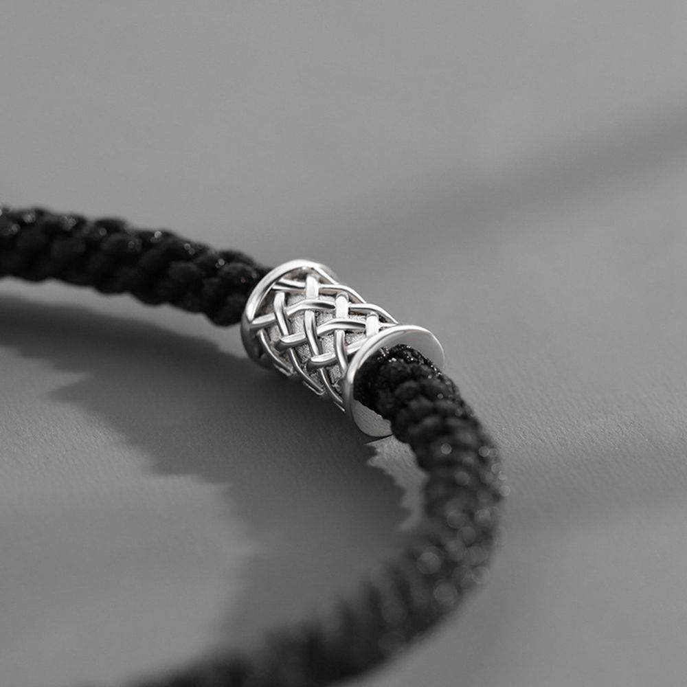 Letters Seven Virtues Women Men Bracelets Korean Style Wristband Braided Hand Rope Jewelry Gift