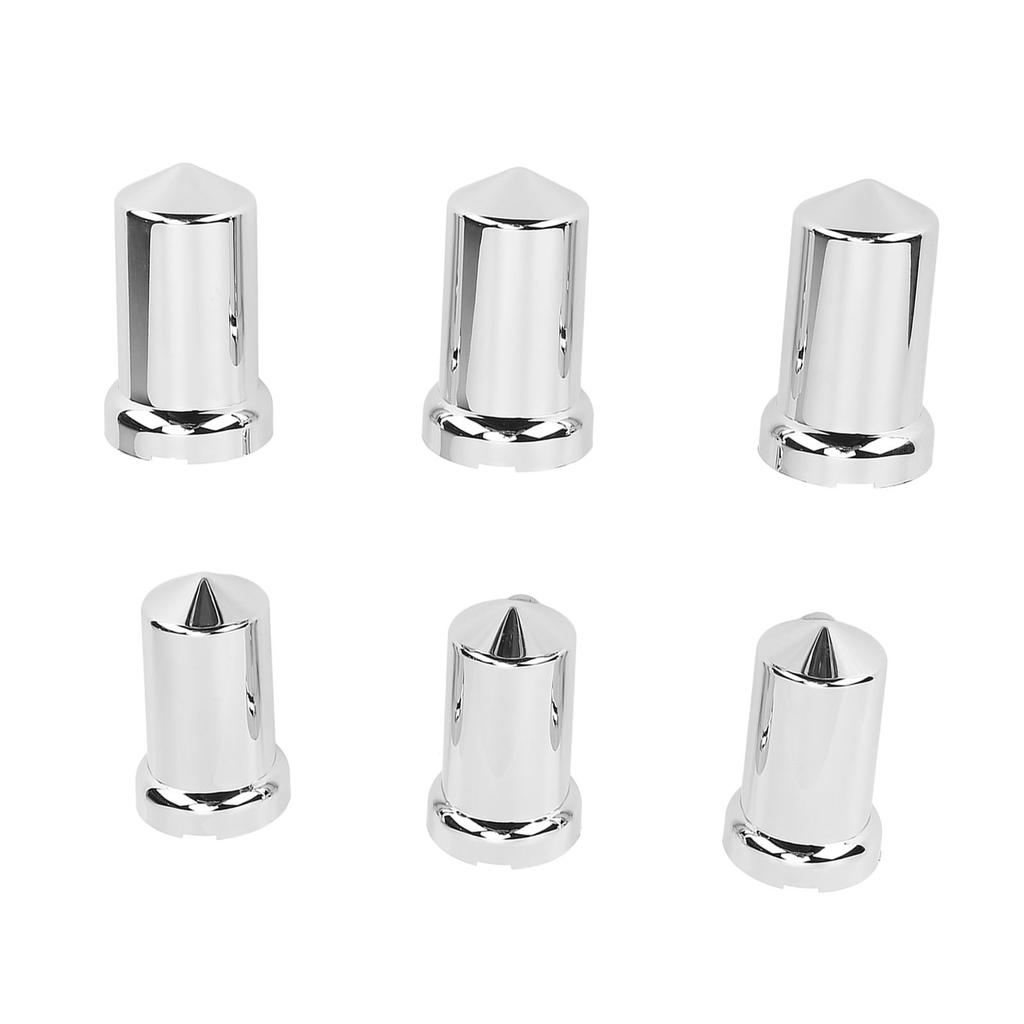 Lug Nut Covers ABS Chrome Corrosion Resistant Anti Rust 33mm Flanged Lug Nut Caps for Trucks Trailers and Vehicles