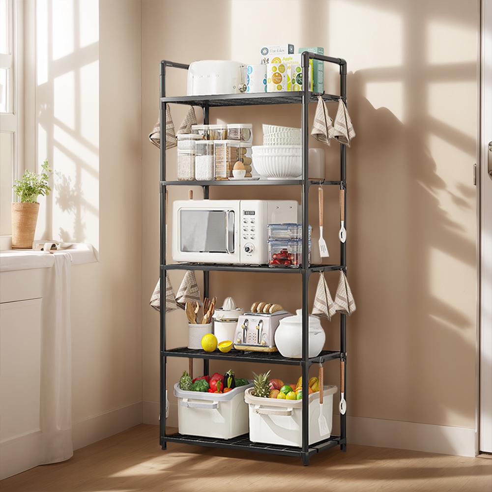 5 Tier Storage Shelves Heavy Duty Storage Rack 66 Lbs Capacity Storage Shelf for Kitchen Pantry Closet Bathroom Laundry Garage
