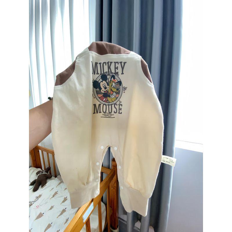 Newborn Baby Clothes, Spring and Autumn Long-Sleeved Pullover Romper, Super Cute Fake Two-Piece Outfit for Young Babies, Suitable for Going Out