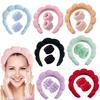 3PCS/SET Ladies Floral Headband Moisture-proof Wristband SPA Face Wash Makeup Use Travel Holiday Ladies Gift