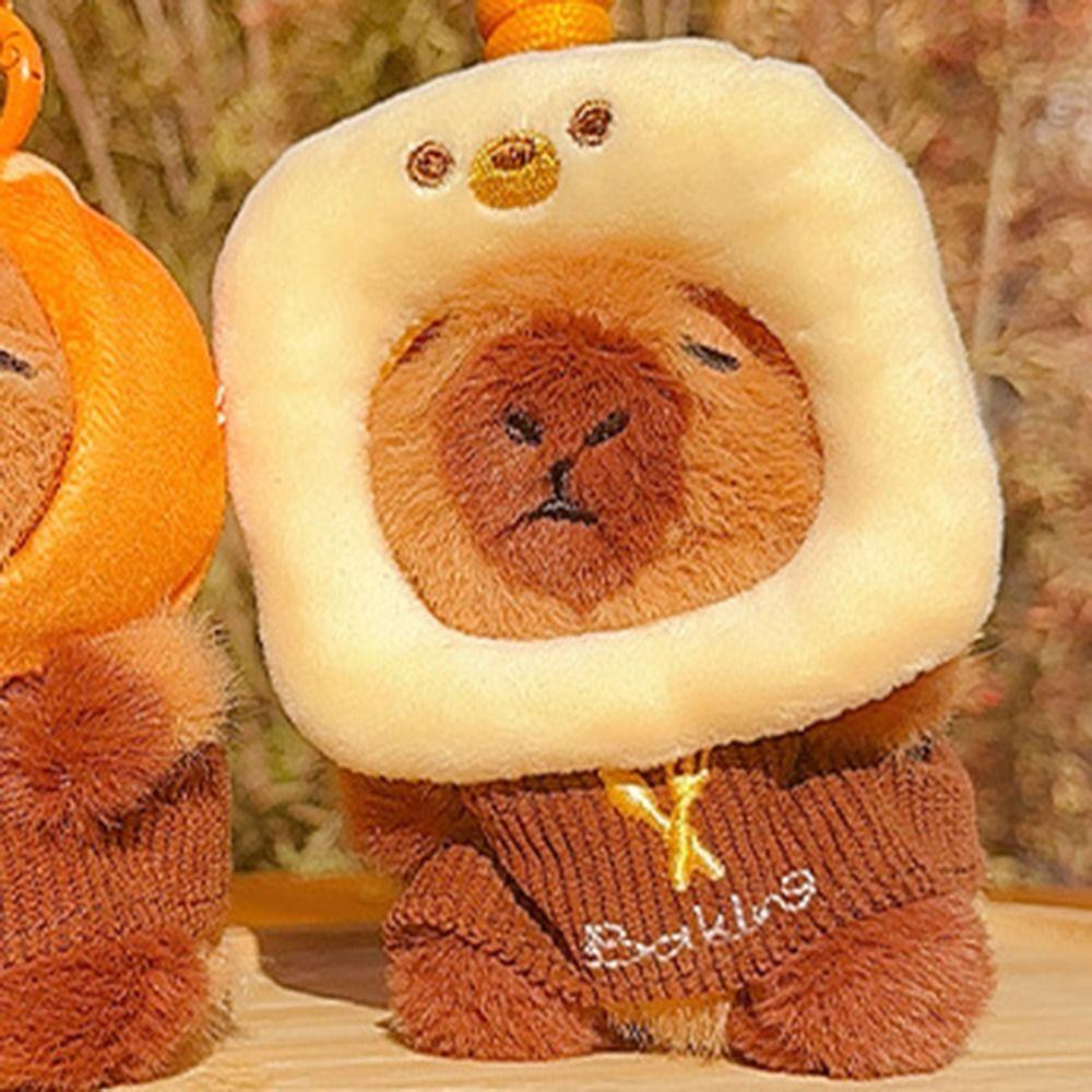 Хлеб Капибара Капибара плюшевая подвеска животное кукла сумка декор брелок для ключей автомобиля школьный рюкзак