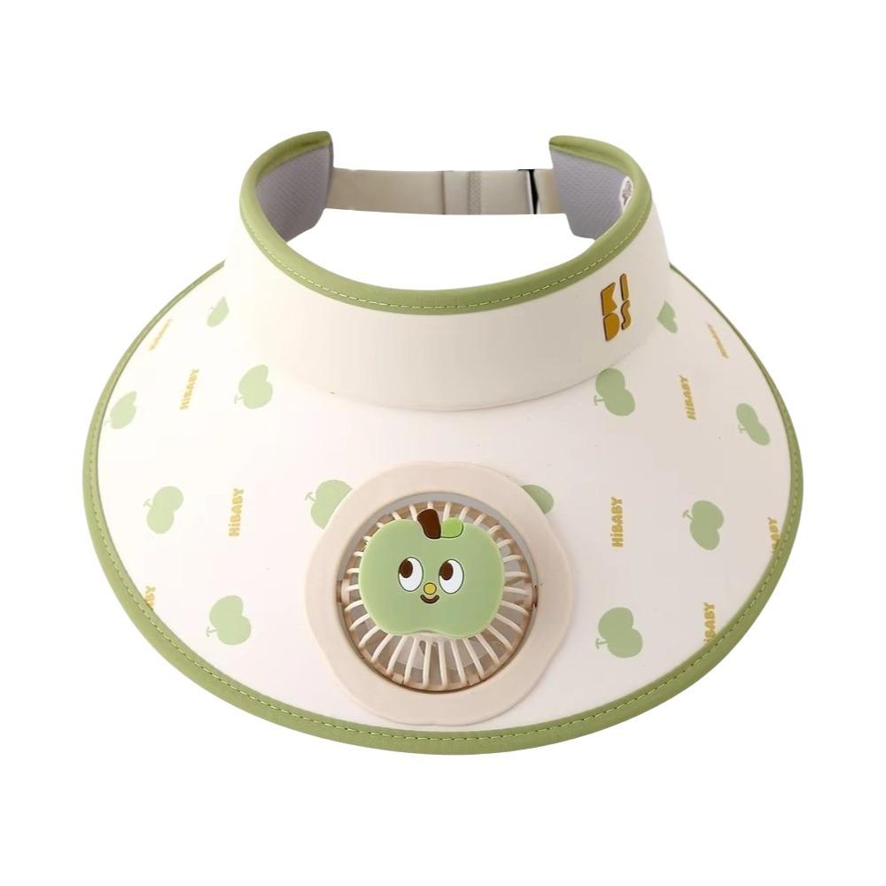 Cartoon Children Fan Hat Breathable Cooling Sunshade Hat Fashion Sunscreen Empty Top Hat Camping
