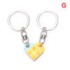 2Pcs Love Heart Brick Keychain For Couples Friendship Birthday Jewelry Gift