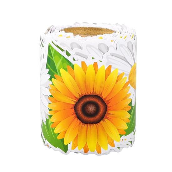 Yousheng Sunflower Bulletin Board Border Roll Self-Adhesive Classroom Decor Floral Trim for Blackboard Whiteboard DIY Wall Decal