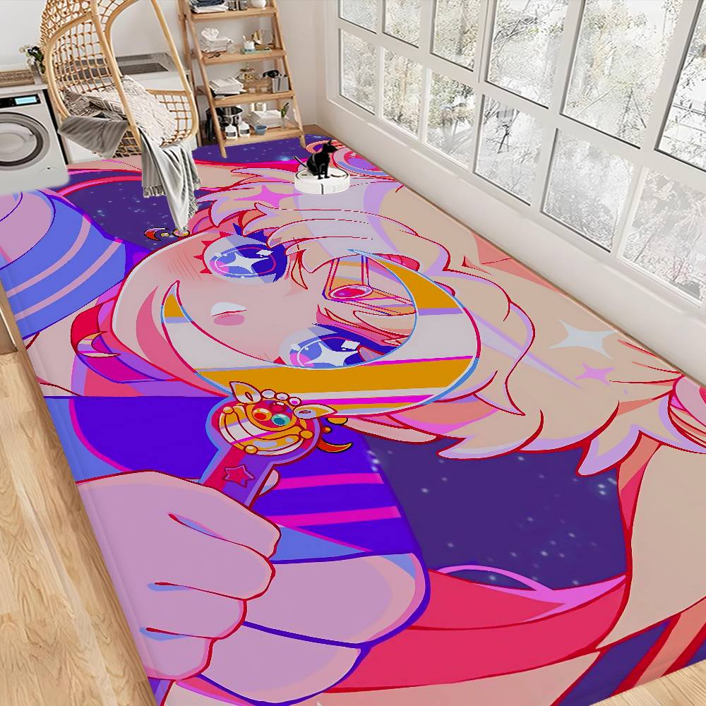 Cartoon S-Sailor M-Moons Floor Mat Cheaper Anti-slip Modern Living Room Balcony Printed Bedside Mats