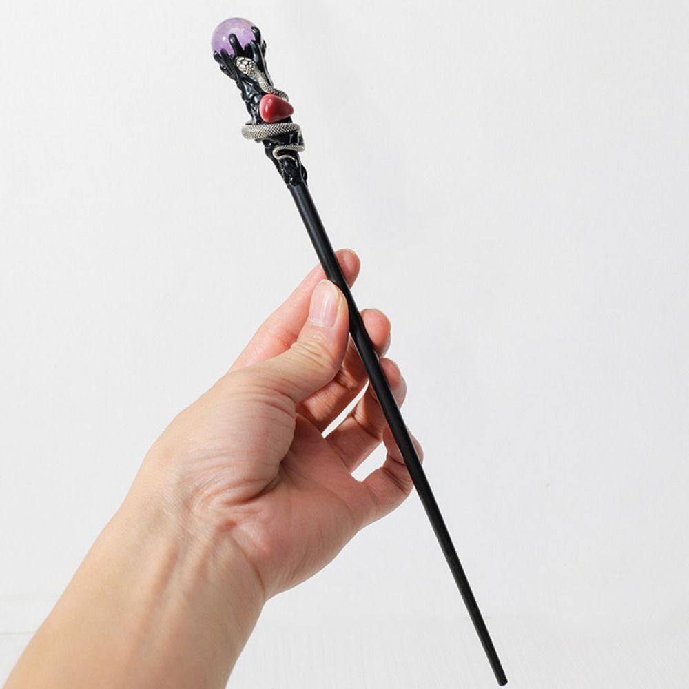 Волшебная палочка из кристаллов ручной работы, ведьмина волшебная трость, изысканная натуральная хрустальная волшебная палочка для косплея