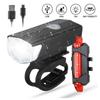 Комплект велосипедных фар и задних фонарей, USB-зарядка, предупреждающий, интеллектуальное сенсорное освещение, велоспорт