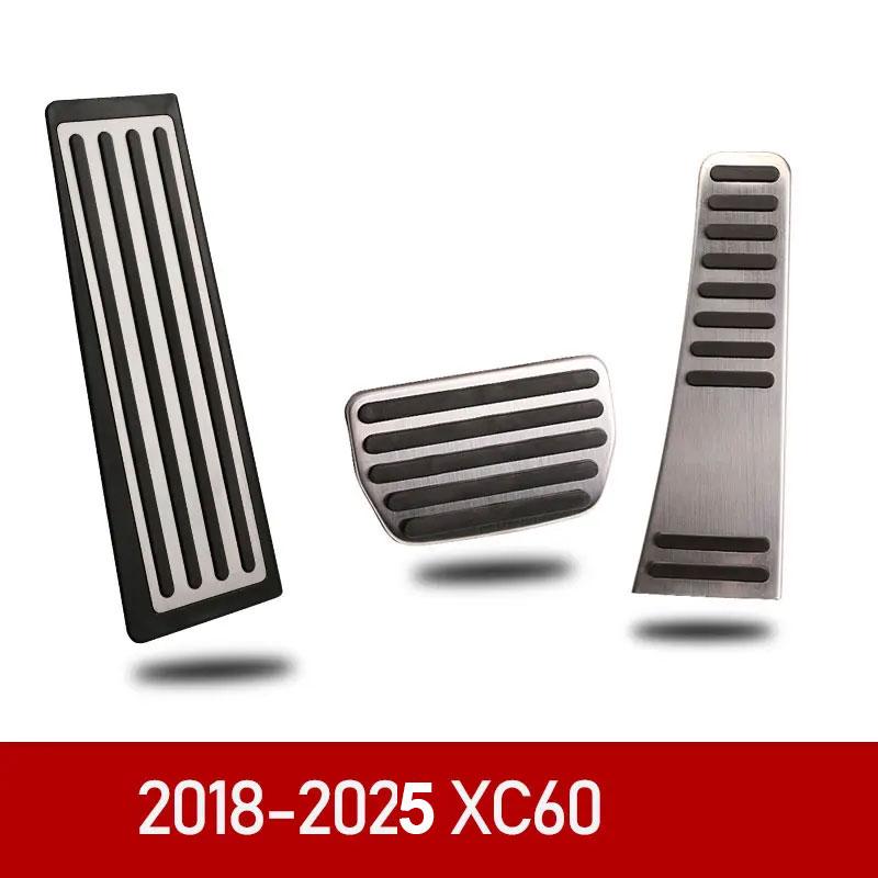 ulsap8 Car Accelerator Brake Pedal Footrest Pedal Plate Cover For Volvo XC60 XC90 S90 v90 s60 v60 xc40 Accessories 2022-25