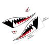 2PCS Shark Mouth Teeth Die Cutting Car Stickers Window Bumper Vinyl Decals Personalized Auto Body Decoration Decals Accessories