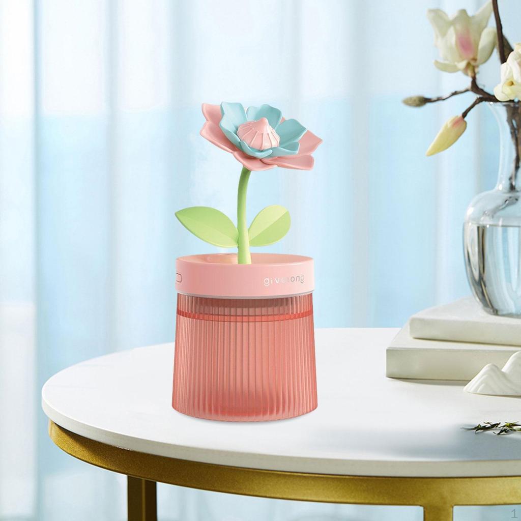 Мини-увлажнитель воздуха Cute Flower с функцией подзарядки, автоматическое выключение, низкий уровень шума, два режима распыления