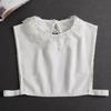 Fashion  Front Tie White Fake Collar for Women Stand Detachable Collar Fake Girls Vintage Lace Ladies False Blouse Collar