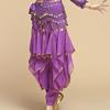 Брюки для танца живота Шифоновые брюки Брюки для индийских танцев Брюки для танцев с блестками и обвязыванием ног Брюки для выступлений