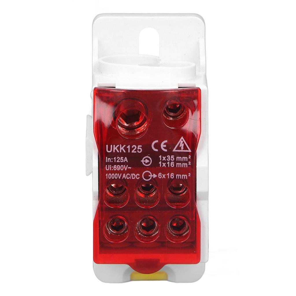 Распределительная коробка на DIN-рейку Универсальная электрическая клеммная колодка Соединитель силовых проводов Распределительная коробка 690В