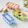 Guan Zhuo Jia 8-Grid Soft-Bottom Ice Cube Trays with Lids - 3 Pack