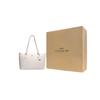 New COACH Gallery Cross Grain Leather One Shoulder Handbag Large Women's White CH285-IMCHK