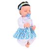 18inch Lifelike Reborn Dolls Soft Vinyl Washable Beautiful Clothes Baby Doll Toys with Milk Bottle
