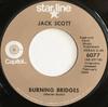 7-дюймовая пластинка ДЖЕК СКОТТ - Burning Bridges / What In The World 6077 Capitol Records 1972 США Фолк Б/У