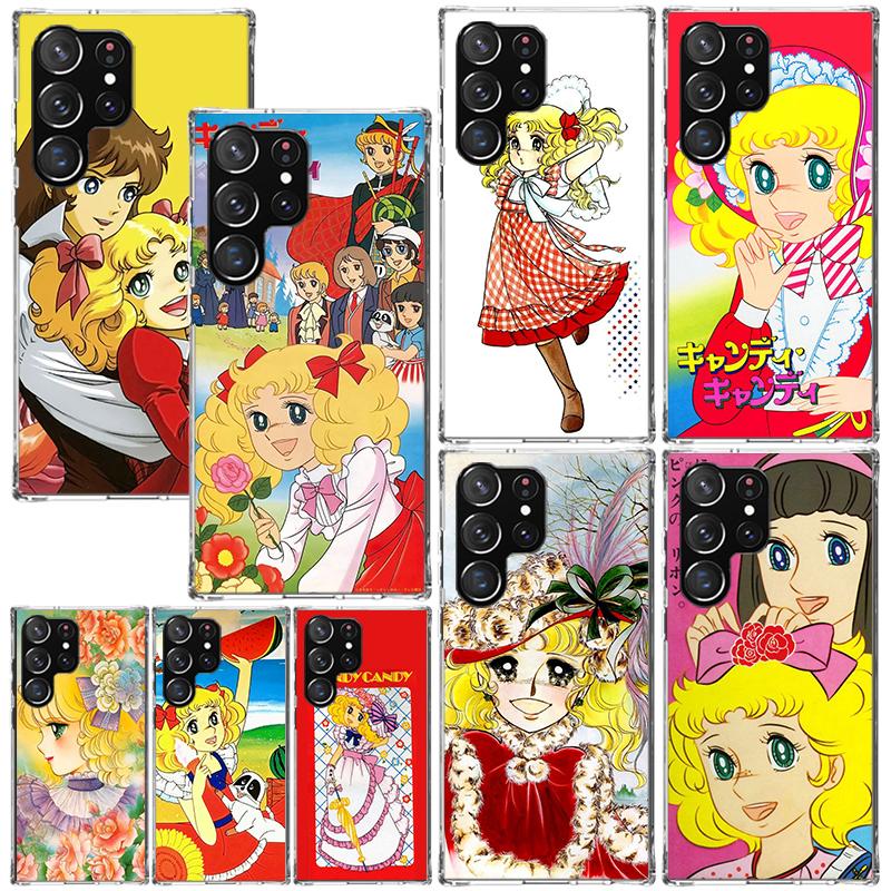 Anime Candy Phone Case For Samsung Galaxy S25 S24 S23 S22 Ultra S21 FE S20 Plus S10 + S10E Art Fundas Back Cover S24 S23 S22 S21