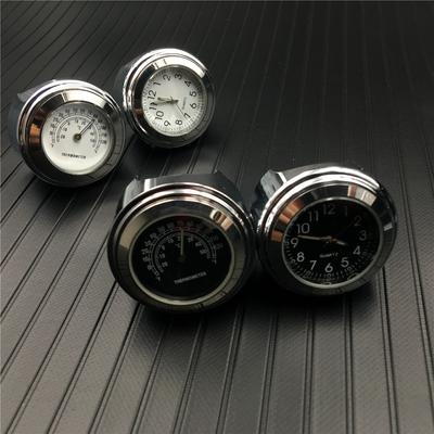 7/8" или 1" Мотоциклетные часы и термометр на руль Подходят для Harley Honda Yamaha Suzuki Kawasaki UTV ATV