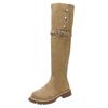Over-the-knee Boots for Women's 2025 New Autumn and Winter, Small People Increase Their Height, and Two Wear Folded Maillard Boots, Long Boots.