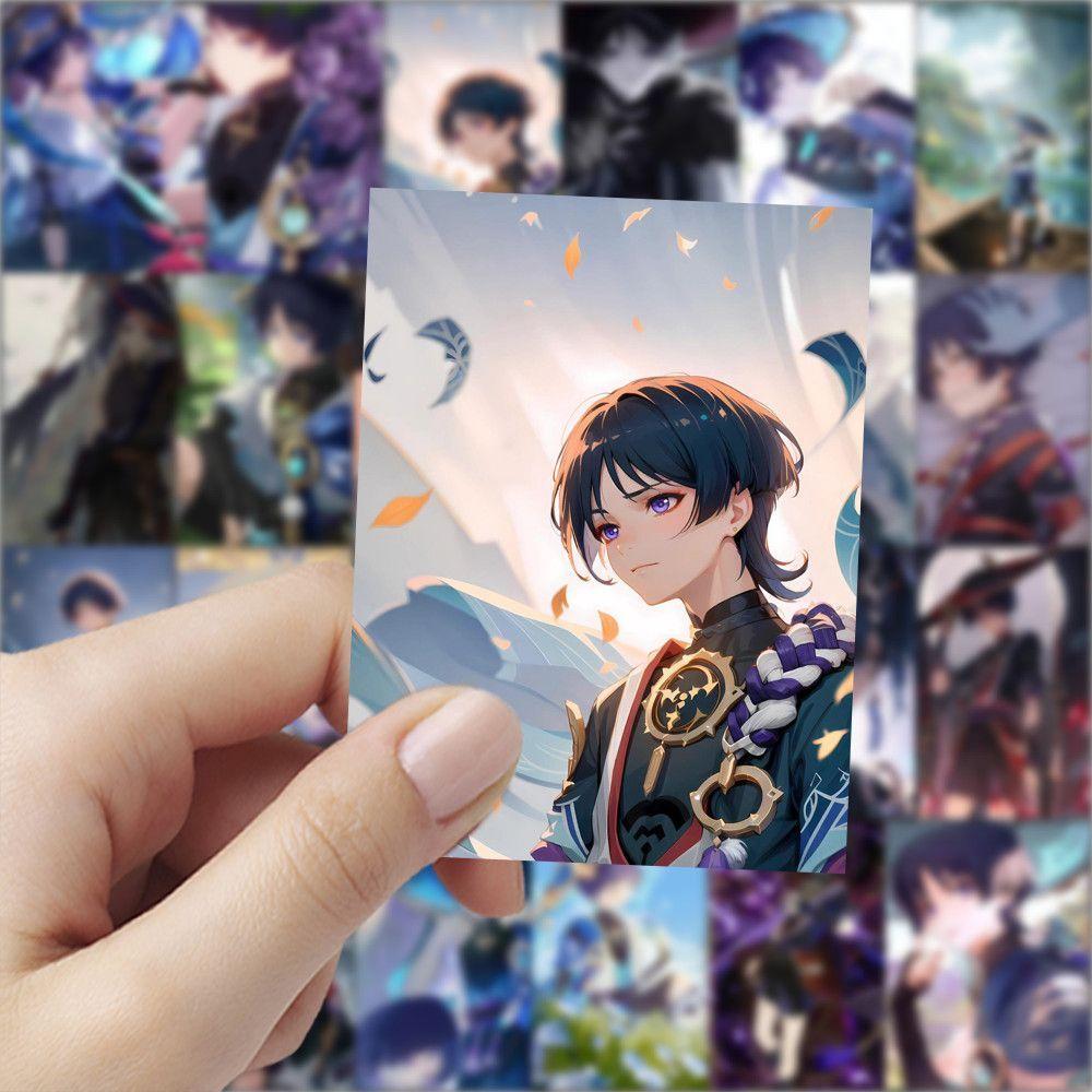 63шт Странник (Геншин Удар) Наклейки, самоклеящиеся украшения для рукописных журналов, периферийные наклейки