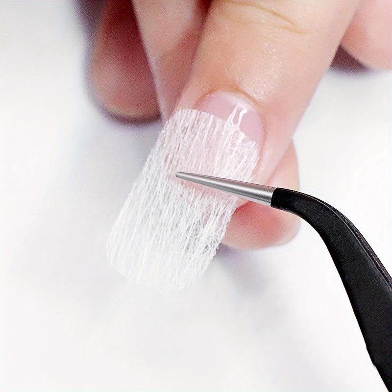 10 шт./компл. шелковое стекловолокно для наращивания ногтей, нетканые шелковые УФ-гель, наращивание волокон, французский акрил, аксессуары для маникюра своими руками