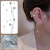 Серьга-кафф с кисточкой в виде бабочки, без прокола, легкая, регулируемая, на ушной крючок, украшение для женщин и девушек, уникальный цветочный дизайн