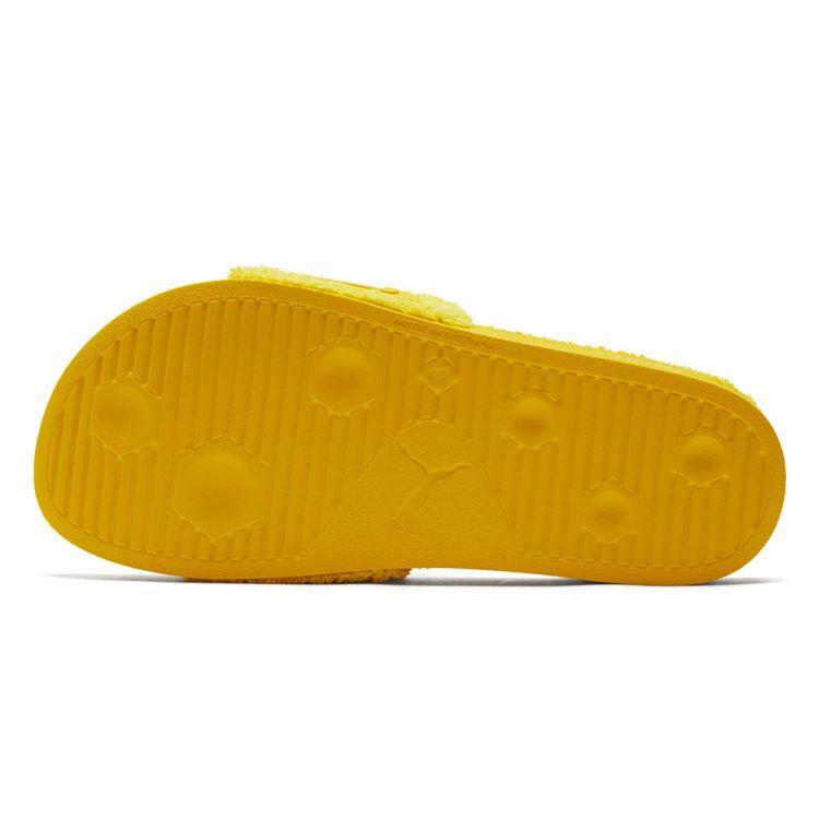 Puma Leadcat Ylm Slide Winter Thick Sole Plush Sports Slide Sandals Unisex Sandals Yellow 384411-02