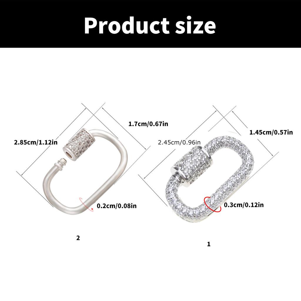 Карабин с застежкой из кубического циркония, универсальная брошь со стразами, булавка, кулон, ожерелье, соединитель, ювелирные аксессуары