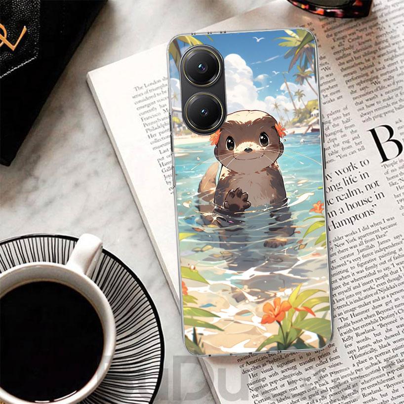 Животное Выдра Милый Мультяшный Чехол Для Xiaomi Poco X7 X6 X5 Pro X3 Nfc F7 Ultra Чехол Для Телефона F6 F5 X4 F4 Gt F3 M6 M5S M4 M3 Печать Она