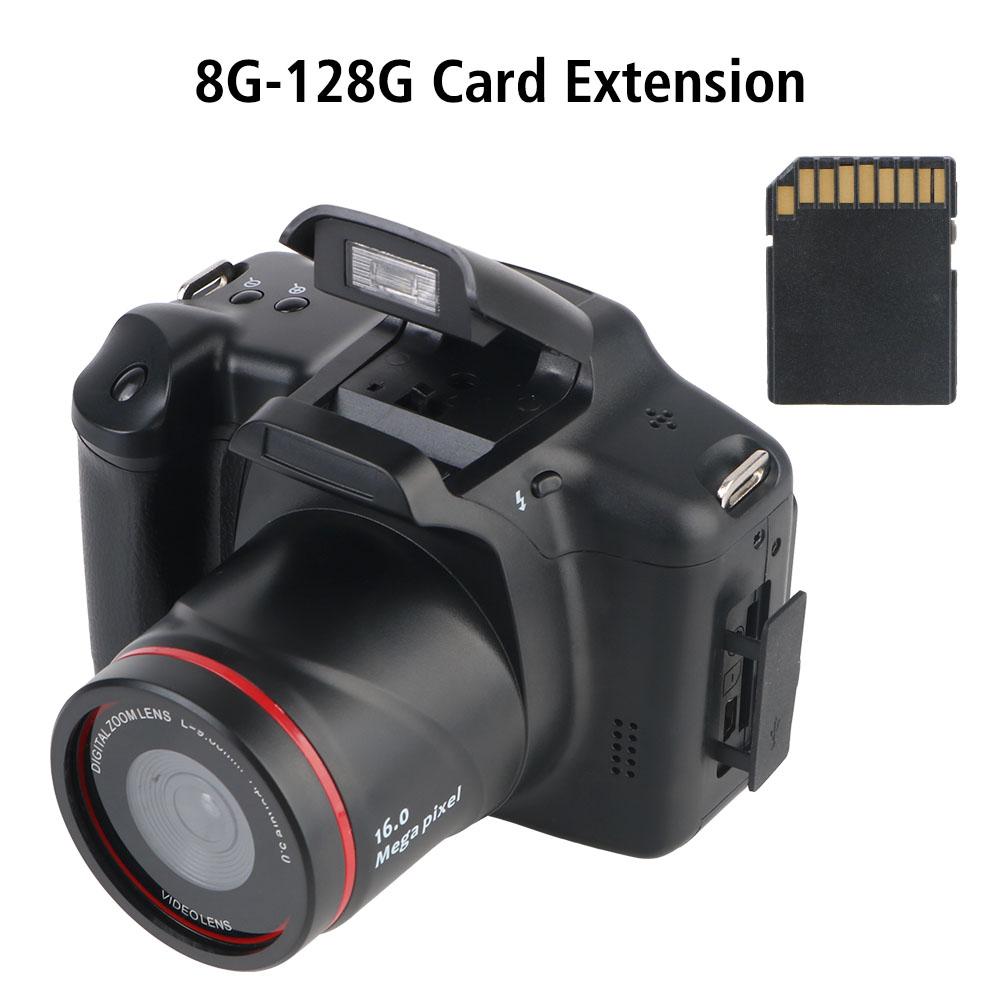 Portable 1080P HD 16.0 Megapixels Sensor Digital Zoom Lens 2.4" LCD Screen HD Videocam USB 2.0 SLR Camera 140° Wide Angle