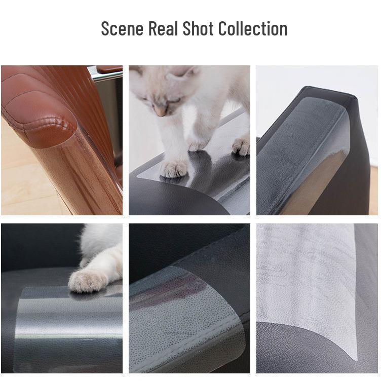 Transparent Cat Scratch-Resistant Sofa Protector Sticker for Furniture and Doors