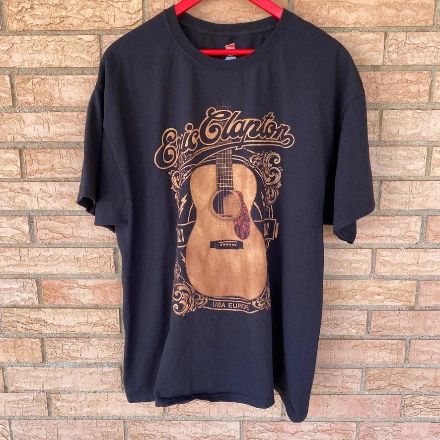 ERIC CLAPTON Concert T Shirt Adult XL 2021 2022 USA Tour GUITAR double sided