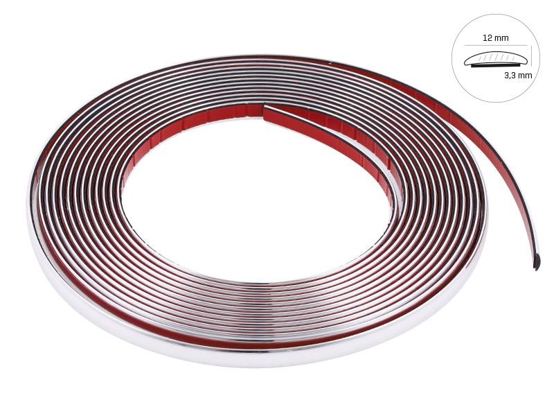 Decorative Strip, Chrome, 12 Mm X 8 M (58990)