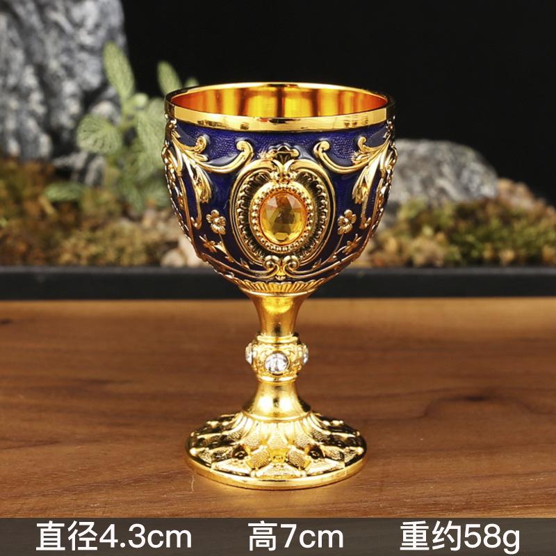 Classic European High-end Metal Small Wine Cup One Creative Household Vintage Wine Glass