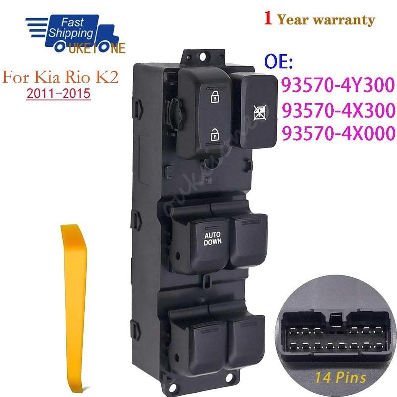 93570-4Y300 93570-4X300 For KIA Rio K2 2011 2012 2013 2014 2015 Front Left Electric Power Lifter Window Switch With AUTO DOWN