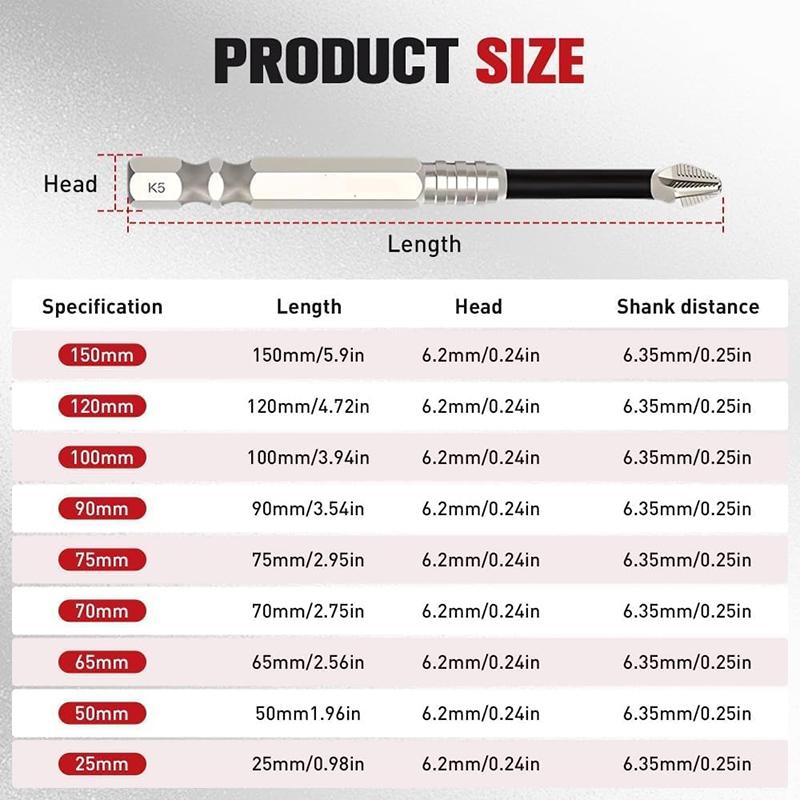 High Magnetic Screwdriver Drill Bit Set Strong Magnetic Durability Screwdriver Drill Bit Set Universal Anti-Slip Magnetic