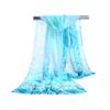 Soft Long Chiffon Scarf Flower Print Shawl Wrap Elegant Shawl Silk Women