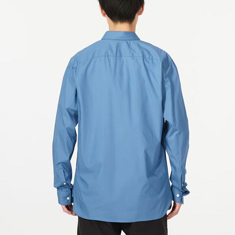 Timberland Повседневная однотонная дышащая рубашка с длинным рукавом Мужские рубашки темно-синего цвета A62XH-DJ5