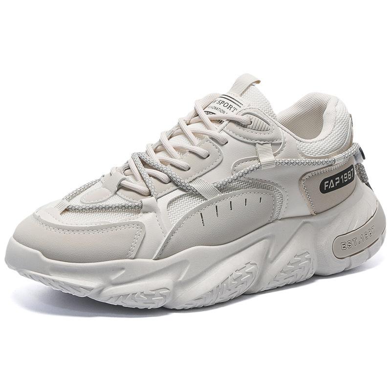 Men's Breathable Mesh Casual Shoes Summer Vulcanized Sneakers Thick-soled Versatile Running Sneakers Daily Sport Shoes Heightened Old Dad Shoes Tide