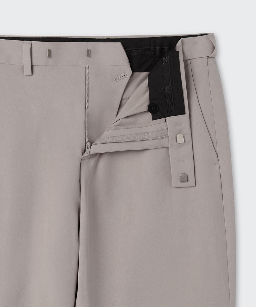 MUSINSA STANDARD Semi-Wide Hidden Elastic Waist Slacks [Light Beige]