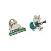 Guitar Women Suit Lapel Pins Violin Music Cat Badges Fashion Cat-shape Brooch  Girls