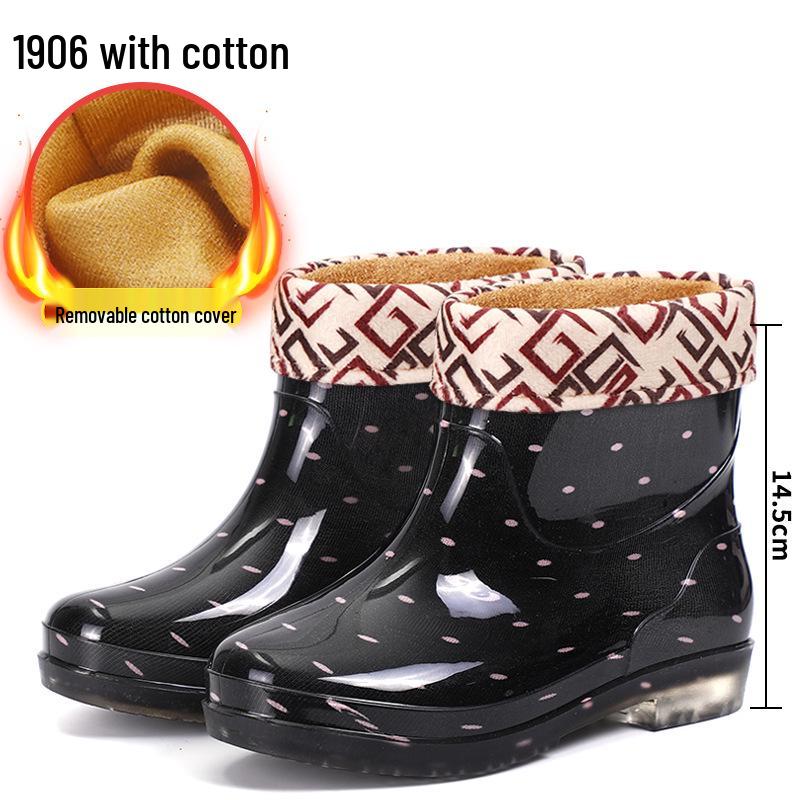 Женские хрустальные износостойкие камуфляжные резиновые сапоги - Модная, нескользящая, всесезонная уличная обувь.