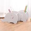 Wooden Elephant Whale Pen Pencil Holder Home Desktop Stationary Makeup Organizer