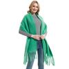 European and American Style Women's Solid Color Shawl Autumn Winter Long Tassel Scarf Thicken Warm Pashmina