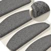 VidaXL Stair Carpet 15 Pieces 65 X 24 X 4 Cm Dark Grey Semi-round Large 322369